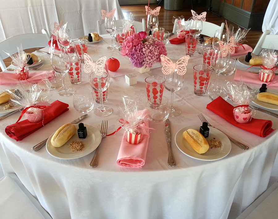 Party table setting - The Boatshed VenueThe Boatshed Venue